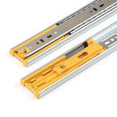 Guide a Sfere per Cassetti con Estrazione Totale e Chiusura Soft H45 mm L400 Bianco Acciaio Emuca