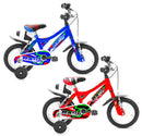 Bicicletta per Bambino 12” 2 Freni Bimbo Rally Blu o Rosso