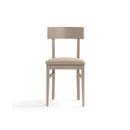 Set 2 Sedie 44x45xH82 cm in Legno Laccato Monaco Tortora