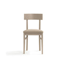Set 2 Sedie 44x45xH82 cm in Legno Laccato Monaco Tortora