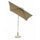 Joli parasol de jardin 2x3m en aluminium gris tourterelle