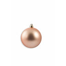 Set 16 Palle di Natale Ø8 cm in Plastica con Borsa Rame