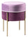 Pouf Rembourré Ø41x40 cm en Velours Violet et Lilas