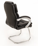 Coppia di Sedie Poltroncine Visitatore in Similpelle da Ufficio Bozzini King Nero