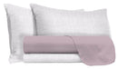 Set Lenzuola Sopra Sotto e Federe in Cotone Rosa Antico Varie Misure