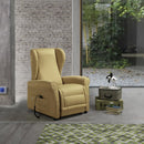 Poltrona Alzapersona Elettrica 2 Motori 90x100x90 cm Sofa in Microfibra Dispositivo Medico 1 Cammello