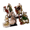 Natività tessuto bianco e oro con re magi cm xh25,4