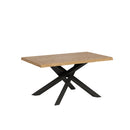 Tavolo Allungabile 160/210x90 cm Versalux Rovere Scortecciato Gambe Antracite      