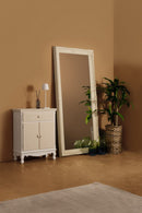 Specchio Miro con Cornice Crema 80x180 in Legno