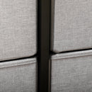 Cassettiera 8 Cassetti 80x30x81,5 cm in Legno e Acciaio Marrone Grigio e Nero