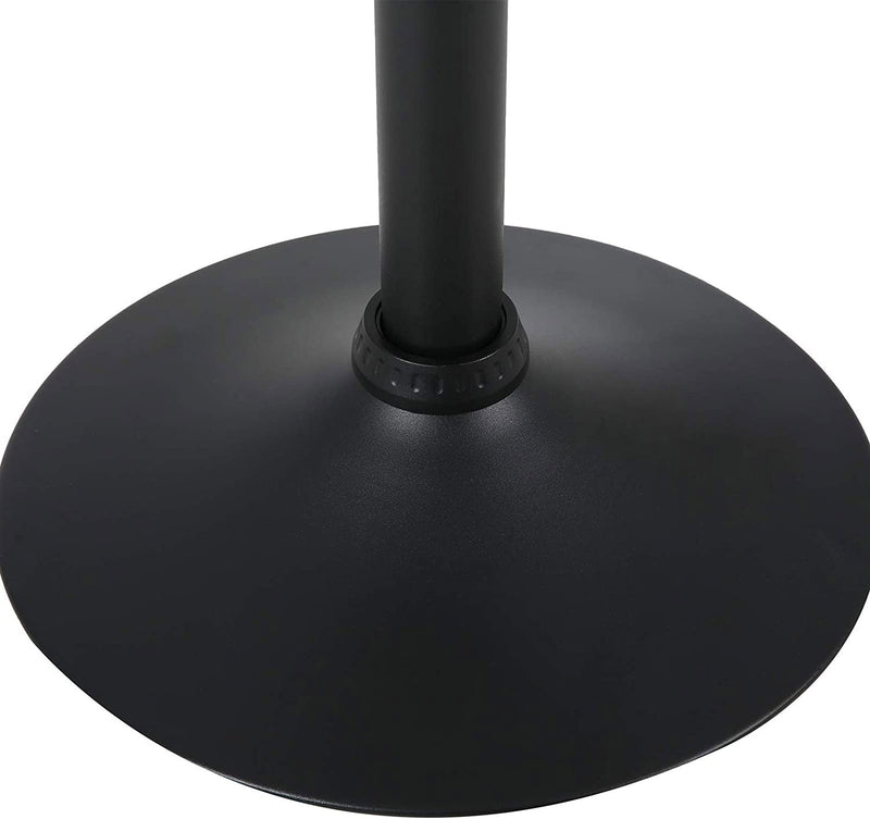 Set 2 Sgabelli 38x40x54/74 cm in Ecopelle con Base Nera Nero