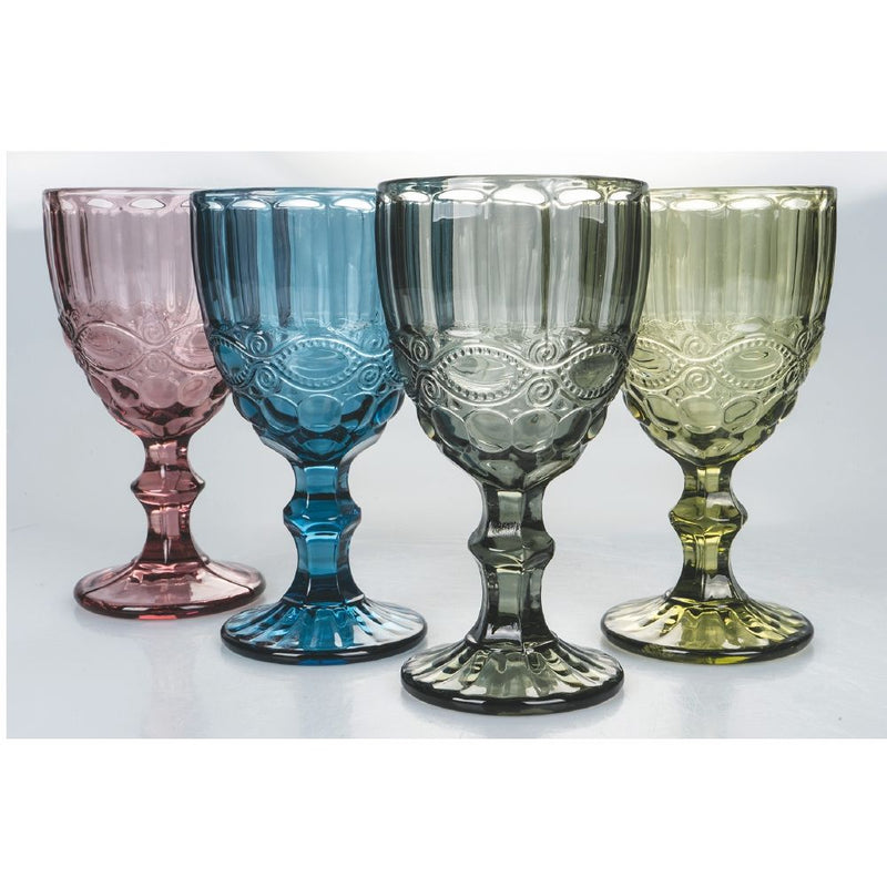 Set 4 Calici Nobilis in Vetro VdE Tivoli 1996 4 Colori Differenti