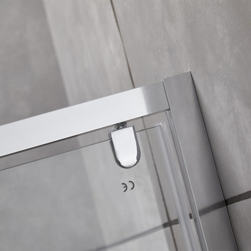 Porta Parete Doccia 2 Ante Saloon in Cristallo Trasparente 6mm H195 Bonussi Giuly Varie Misure