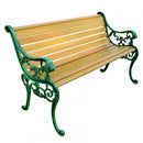 Panca Ghisa Lion 130x56x72 h cm in Legno Antracite Seconda Scelta