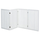 Cancelletto di Sicurezza Pieghevole per Animali Domestici 203,2x1,8x91 cm in Legno  Bianco