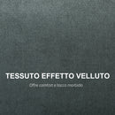 Divano 2 Posti 145x75x78 cm con Cuscini per Schienale  in Tessuto Effetto Lino Grigio  