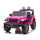 Véhicule électrique pour enfants 12V 2 places sous licence Jeep Wrangler Rubicon Rose