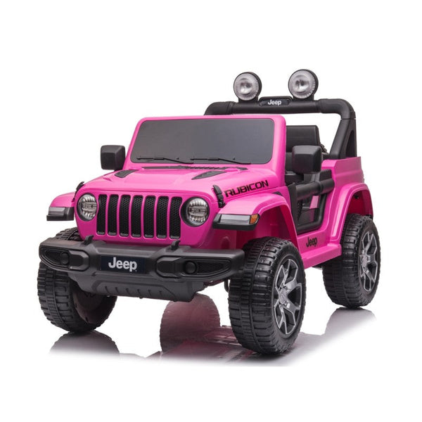 Véhicule électrique pour enfants 12V 2 places sous licence Jeep Wrangler Rubicon Rose acquista