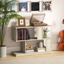 Tavolino da Caffè Moderno a S con 3 Ripiani per Soggiorno 90x30x61 cm in MDF Color Legno      