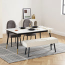 Panca Imbottita per Ingresso e Soggiorno 100x36x45 cm con Gambe in Acciaio in Velluto Crema      