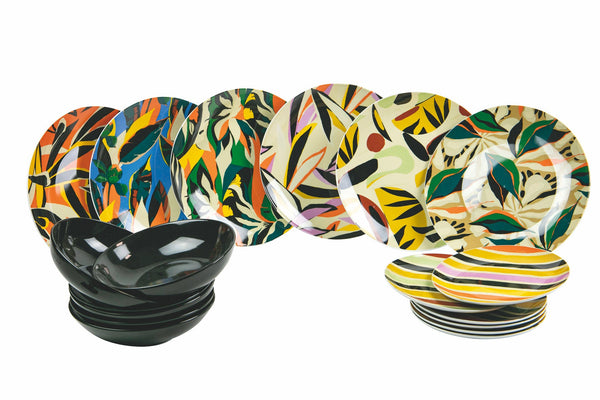 sconto Service de Table 18 Pièces en Porcelaine et Grès Multicolore VdE Tivoli 1996 Guarana