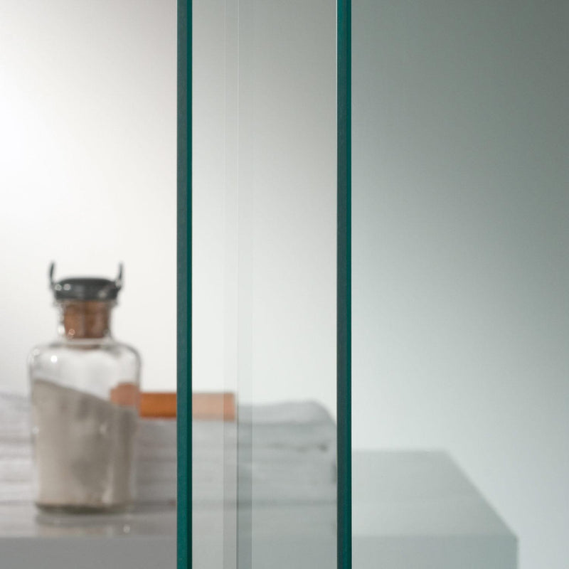 Box Doccia 3 lati 80x130x80 cm 2 Ante Battenti in Cristallo Trasparente 6mm H185 Fosterberg Koge Trio