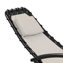 Sdraio chaise longue da Giardino ellittica 175x78x82 cm Twist Panna