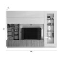 Parete Attrezzata Mobili Soggiorno Mobile TV 2 Pensili Libreria e Mobile a Colonna TFT Line Rovere Miele