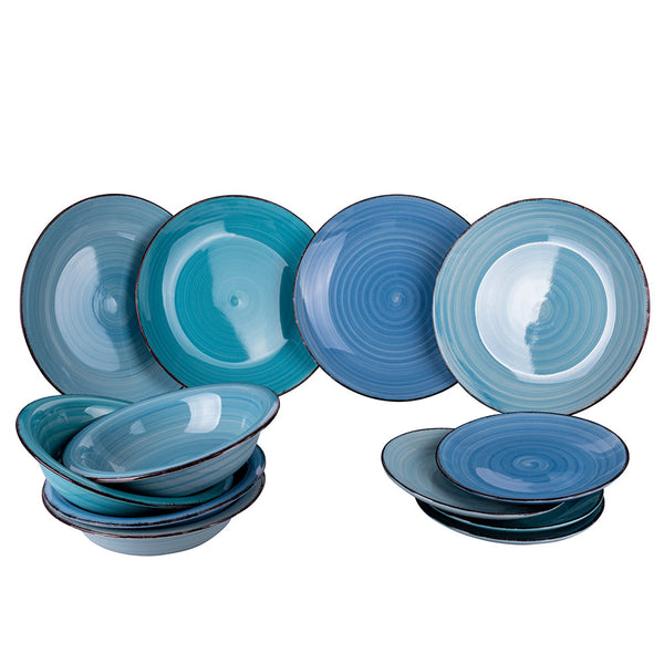 Service de table 12 pièces en grès VdE Tivoli 1996 Baita Acqua Ocean prezzo