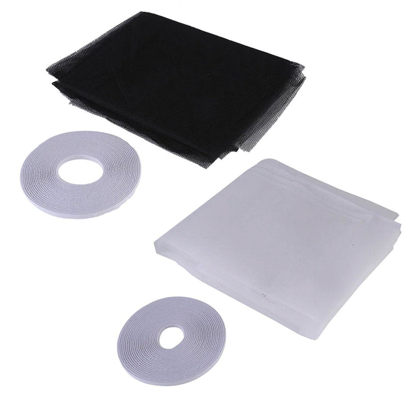 Zanzariera per porta 140x250 cm due veli in poliestere Bianco