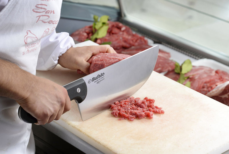 Coltello Trinciante Lama 28 cm Bufalo Colpo 194/28 Manico Nero