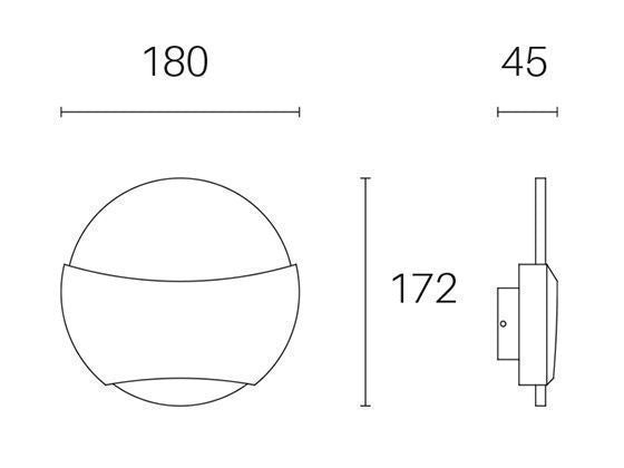 Applique da Esterno a LED 6W+6W 4000K Sovil Bianco