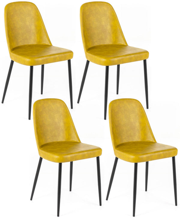 Set 4 Sedie 52x45xH85 cm in Soft-Touch Tamara Senape online