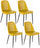 Set 4 Sedie 52x45xH85 cm in Soft-Touch Tamara Senape
