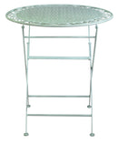 Set Tavolo e 2 Sedie Pieghevoli da Giardino in Metallo Ragusa Verde