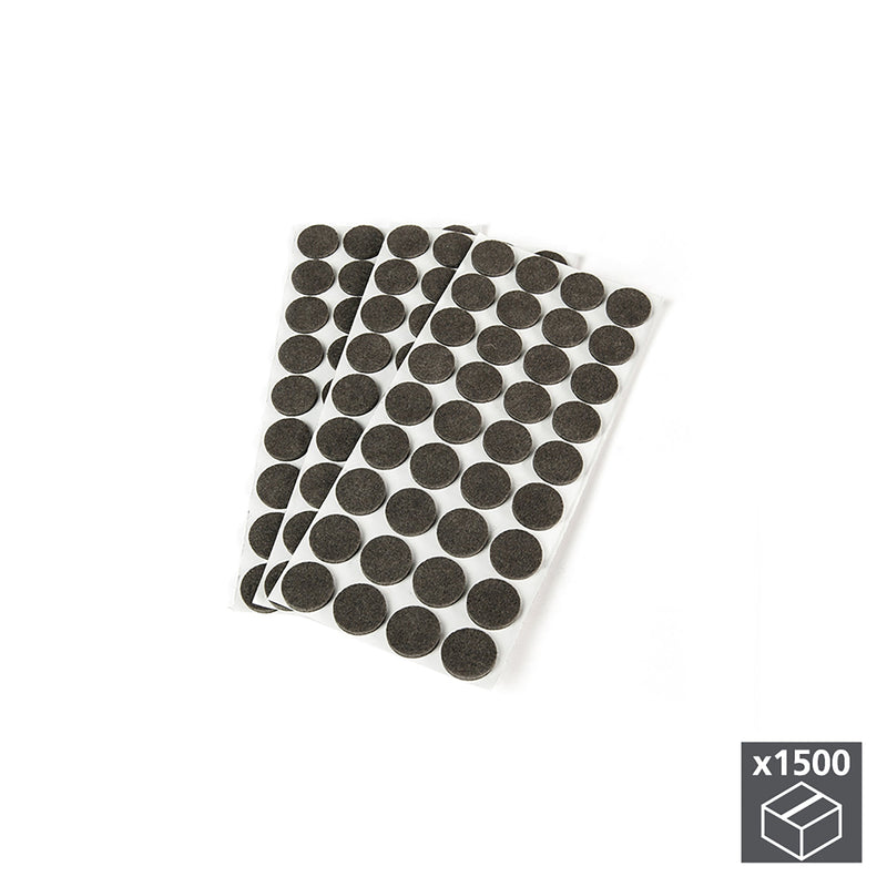 Feltrini Adesivi per Mobile Tondi 16 mm 1.500 Pezzi Emuca