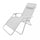 Chaise longue pliante inclinable Zero Gravity 88x65x110 h cm en textilène blanc