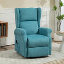 Poltrona Alzapersona Reclinabile 135° con Poggiapiedi e Telecomando 74x94x111 cm Blu  