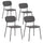 Set 4 Sedie 56,5x49x80,5 cm in PVC Hani Grigie