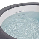 Vasca Idromassaggio Piscina Spa Oasi Completa Set 5 Mobili 296x20x73 cm in PVC e Rattan Grigio e Marrone