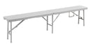 Panchina Pieghevole da Giardino 180x25x43 cm in HDPE Bianco