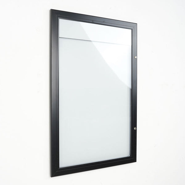 prezzo Bacheca con Apertura a Battente 51,5x79,0x2,3 cm in Alluminio Nera