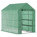 Serra da Giardino 214x143x195 cm con 2 Ripiani Portavasi Verde