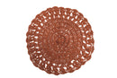 Set 6 Tovagliette Tonda Ø38 cm Villa d'Este Home Tivoli Uncinetto Chocolate