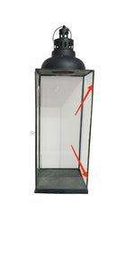 Lanterna Missie Grande 29x29x89 h cm in Acciaio Antracite Seconda Scelta