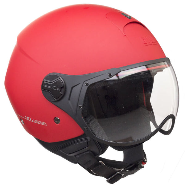 acquista Casque Jet pour Scooter Forme Visière CGM Florence 107A Rouge Mat
