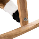 Cavallo a Dondolo in Legno con Suono Giocattolo per i Bambini Marrone 