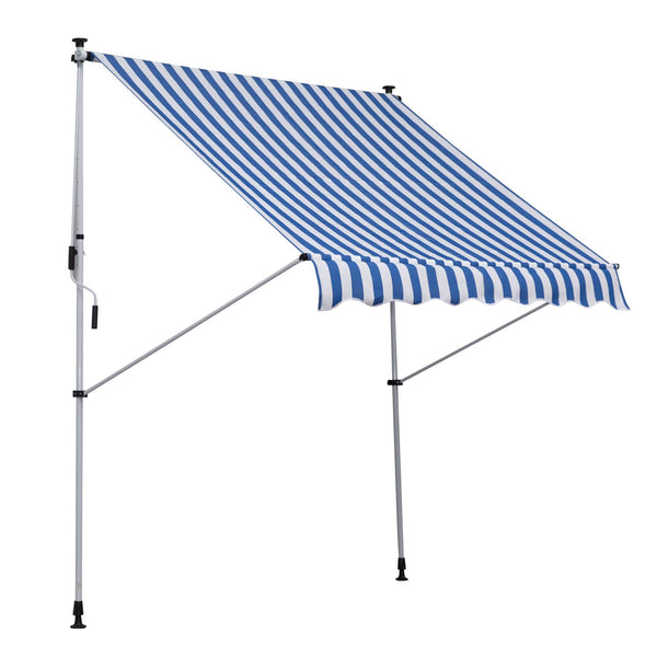 acquista Store mural 200x150 cm avec poteaux de support bleus