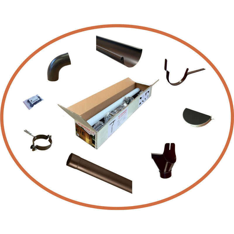 Kit Gronde per Casette di Legno con Falde 400/490 cm in Metallo Galvanizzato