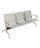 Bozzini Silver Banc de Bureau pour Salle d'Attente 3 Places en Acier